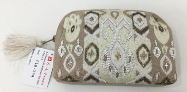 Golden Beaded Handbag
