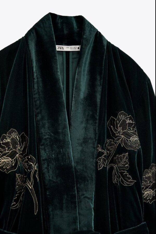 Green Velvet Blazer For Women