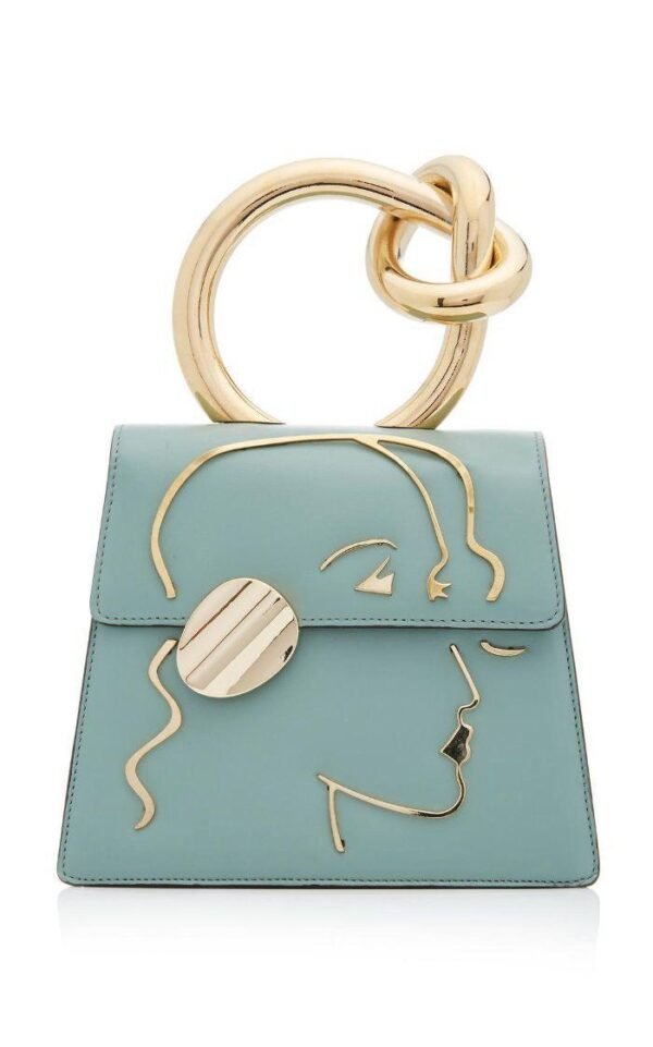 Seagreen with Golden Inserts Handbag