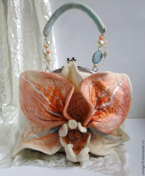 Orange Butterfly Handbag