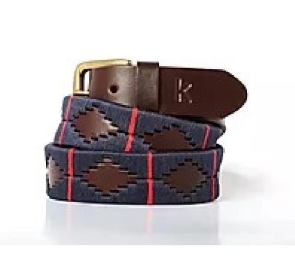 Interchangeable Buckle Embroidered Leather Belt